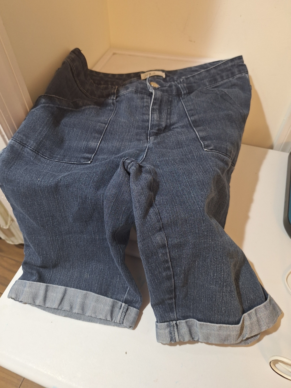 Jaclyn Smith Dark Blue Denim Shorts